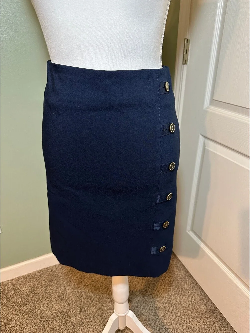 NWOT J. McLaughlin Serina Navy Pencil Skirt Women's 0